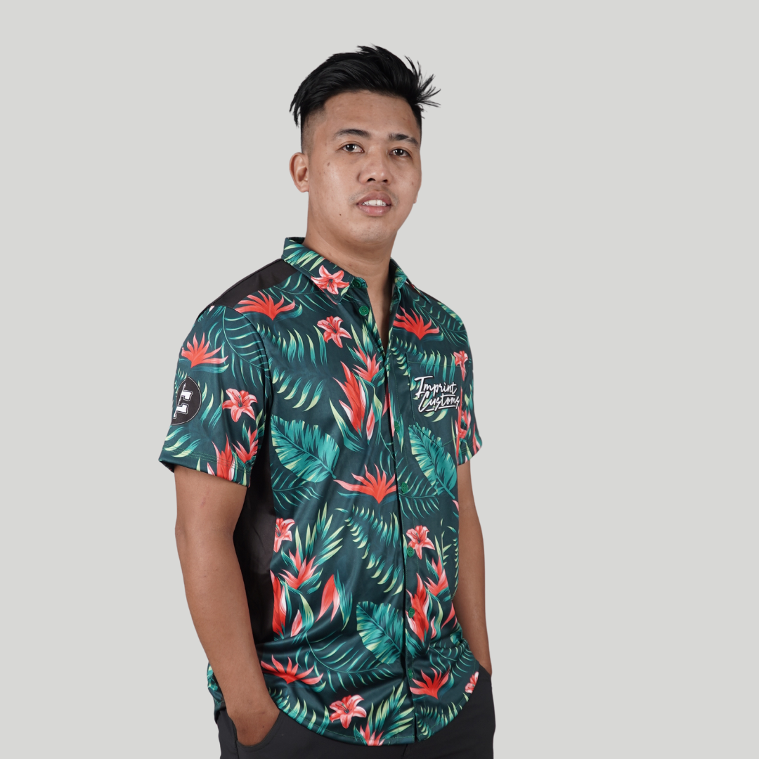 IMPRINT CUSTOMS - FLORAL POLO BUTTON DOWN