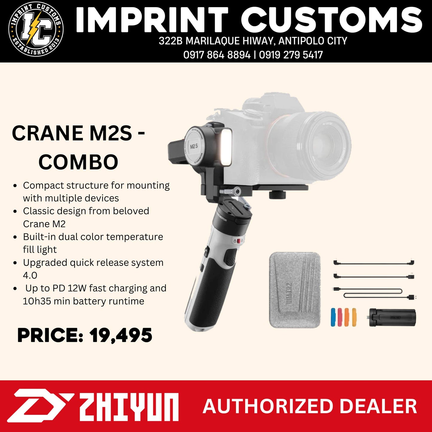 ZHIYUN - Crane M2S- COMBO