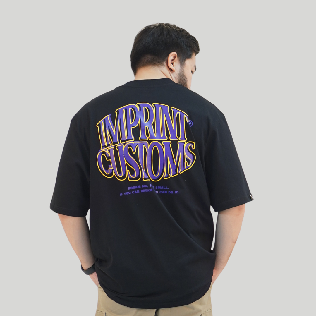 IMPRINT CUSTOMS - DROMMA BLACK COTTON TEES