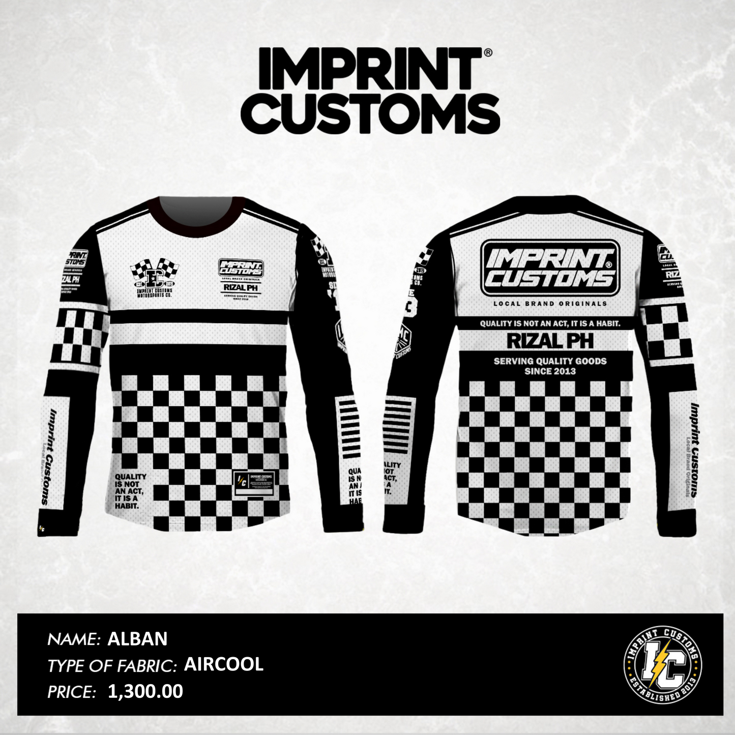 IMPRINT CUSTOMS - ALBAN RIDING JERSEY