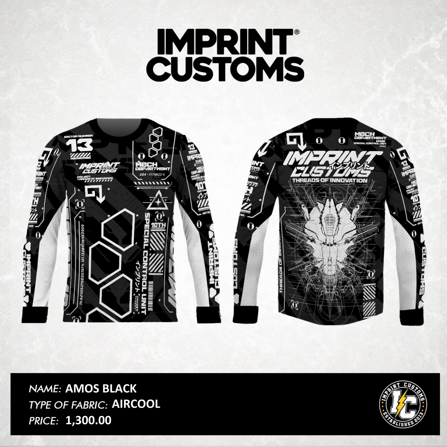 IMPRINT CUSTOMS - AMOS BLACK RIDING JERSEY