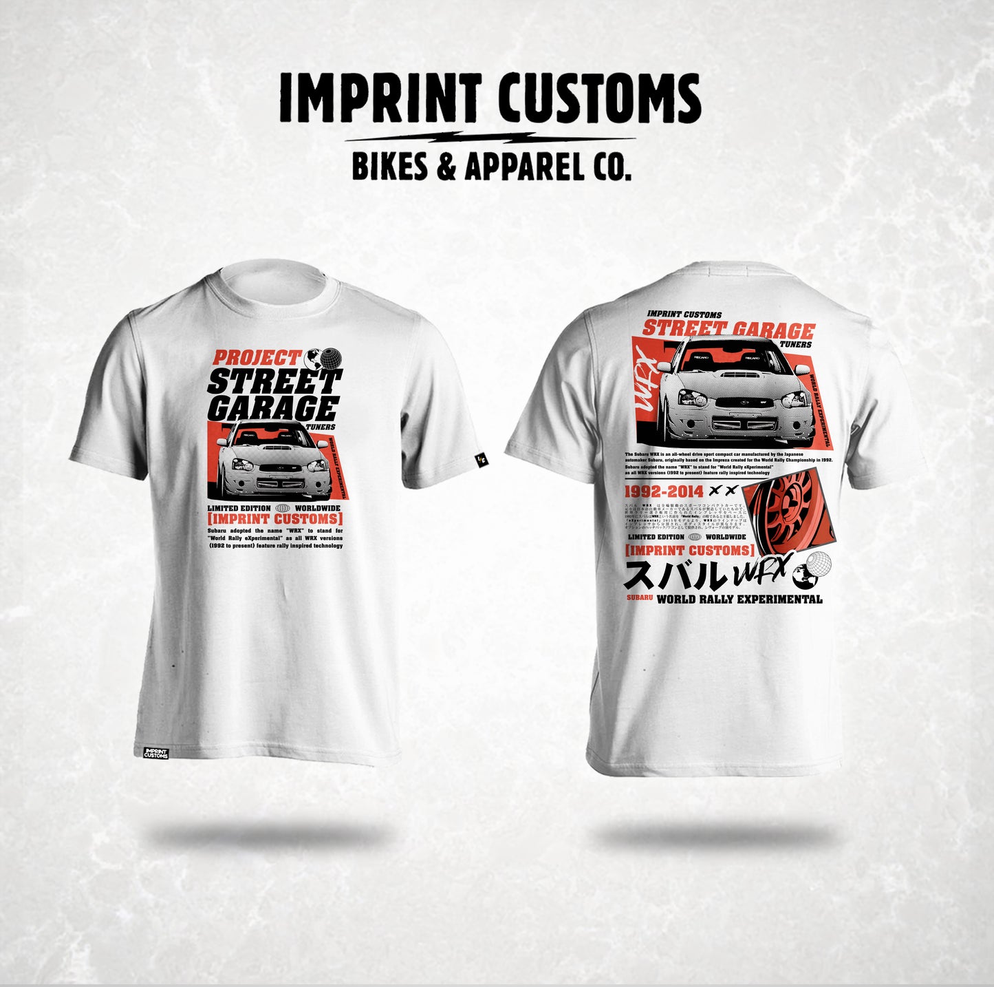 IMPRINT CUSTOMS - AOI WHITE COTTON TEES