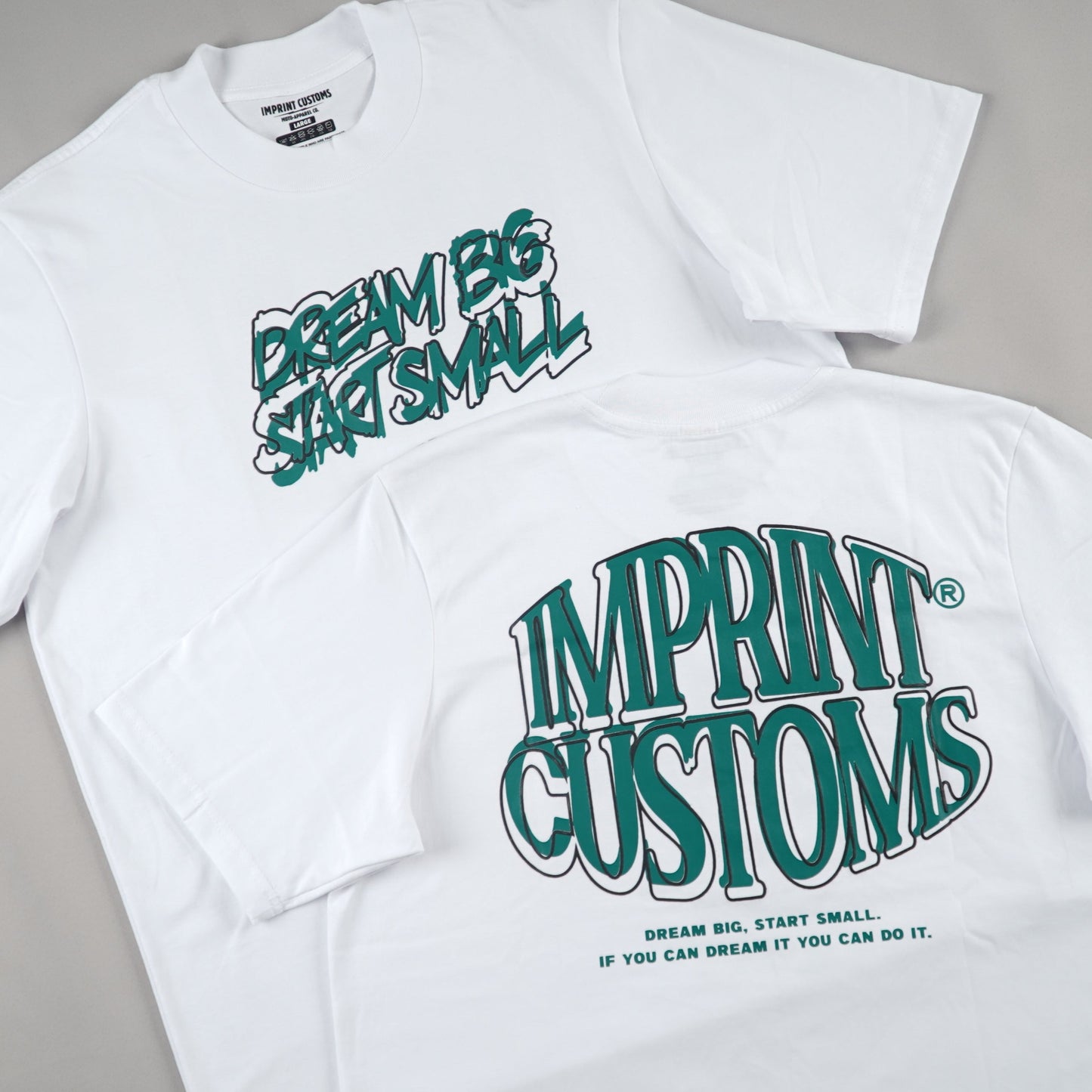 IMPRINT CUSTOMS - DROMMA WHITE COTTON TEES