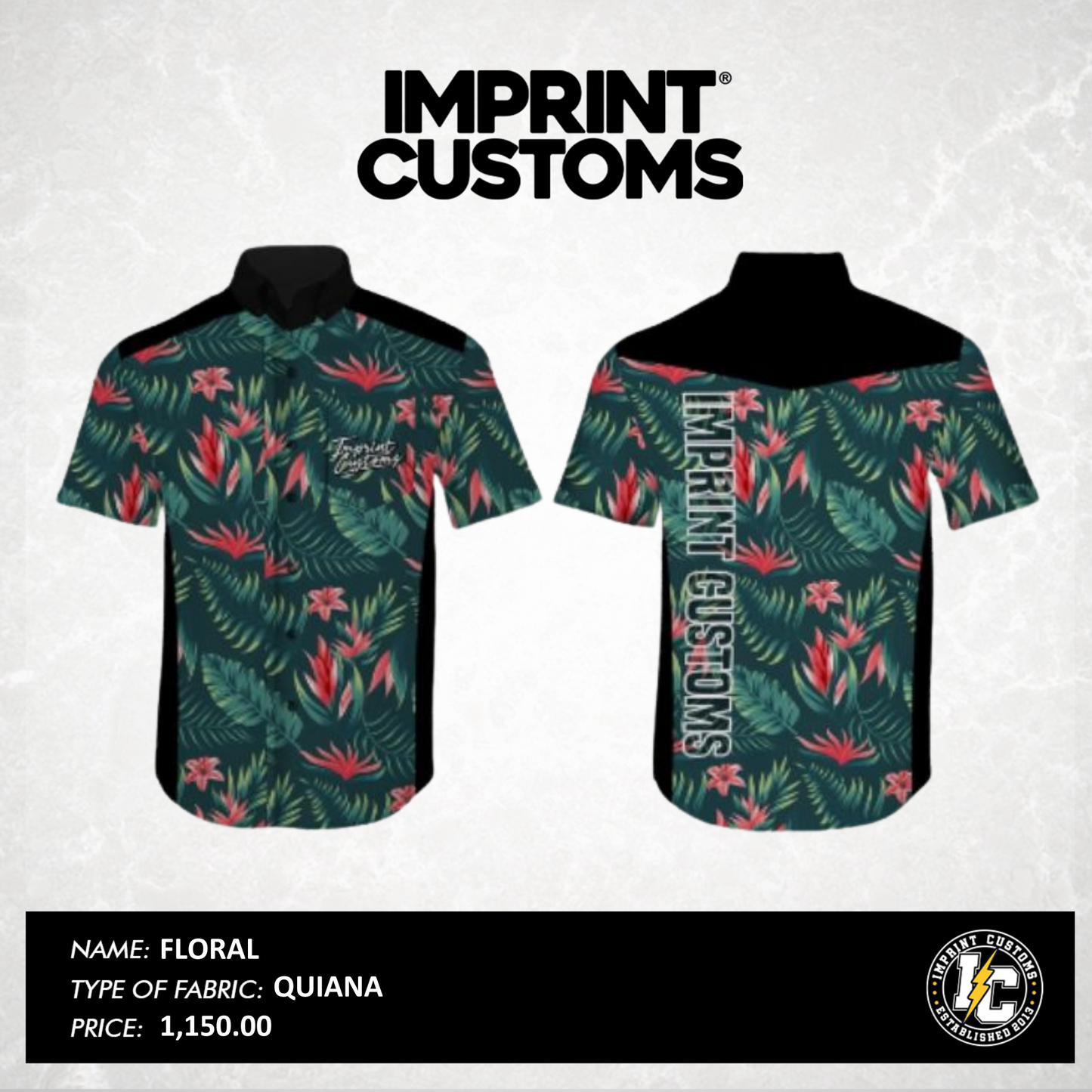 IMPRINT CUSTOMS - FLORAL POLO BUTTON DOWN