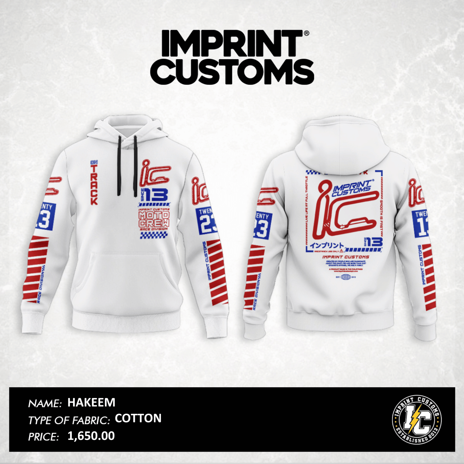 Imprint hoodie on sale
