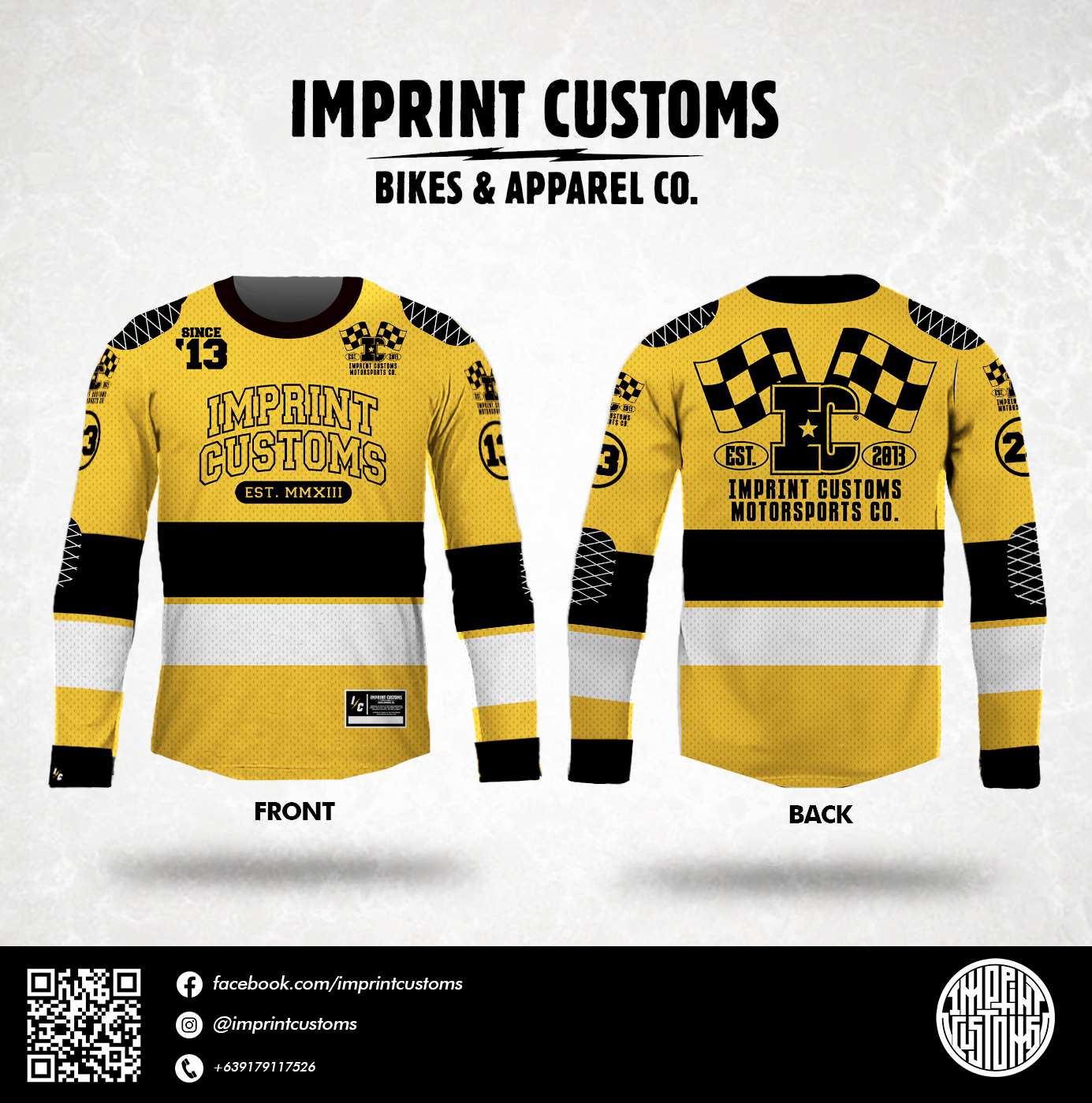 IMPRINT CUSTOMS - JACK RIDING JERSEY W/ PADS