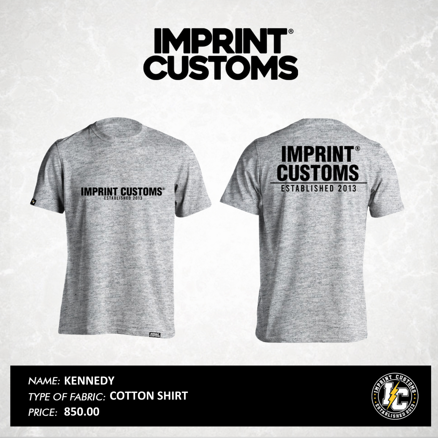 IMPRINT CUSTOMS - KENNEDY OVERSIZED COTTON TEES