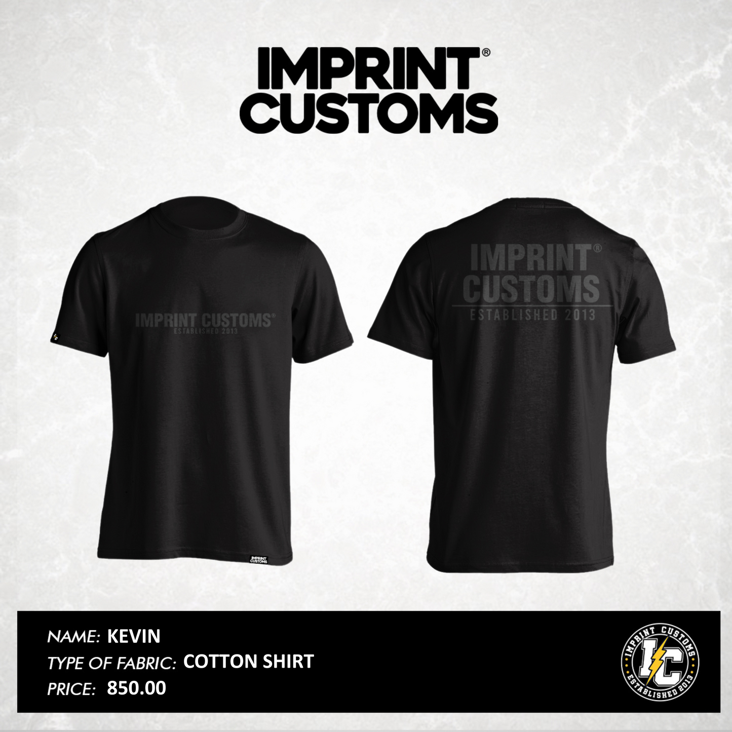 IMPRINT CUSTOMS - KEVIN OVERSIZE COTTON TEES