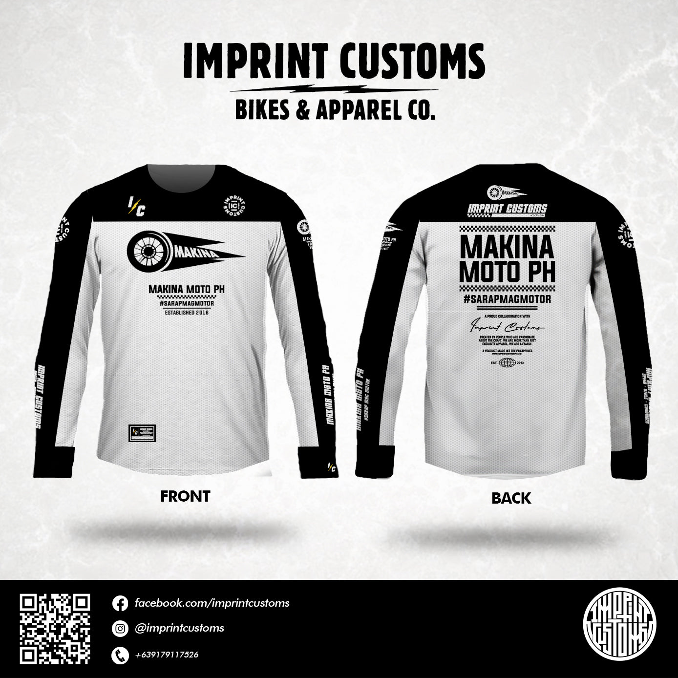 MAKINA - MODIFIED WHITE RIDING JERSEY