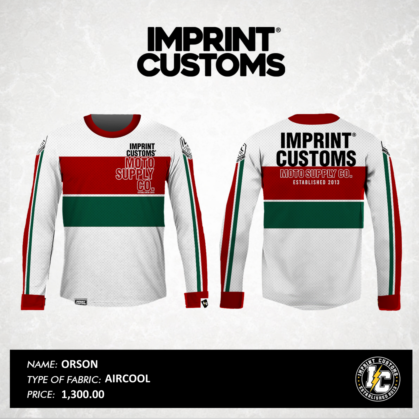 IMPRINT CUSTOMS - ORSON RIDING JERSEY