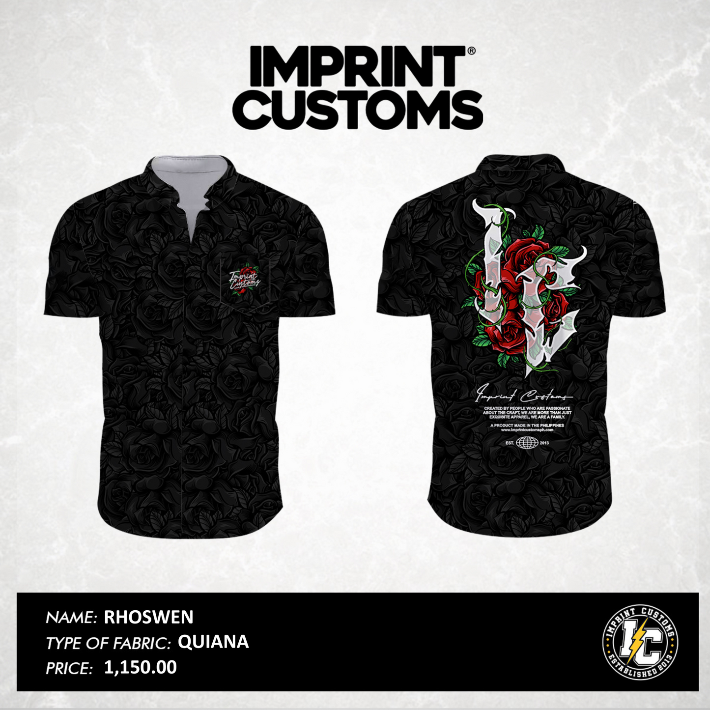 IMPRINT CUSTOMS - RHOSWEN POLO BUTTON DOWN