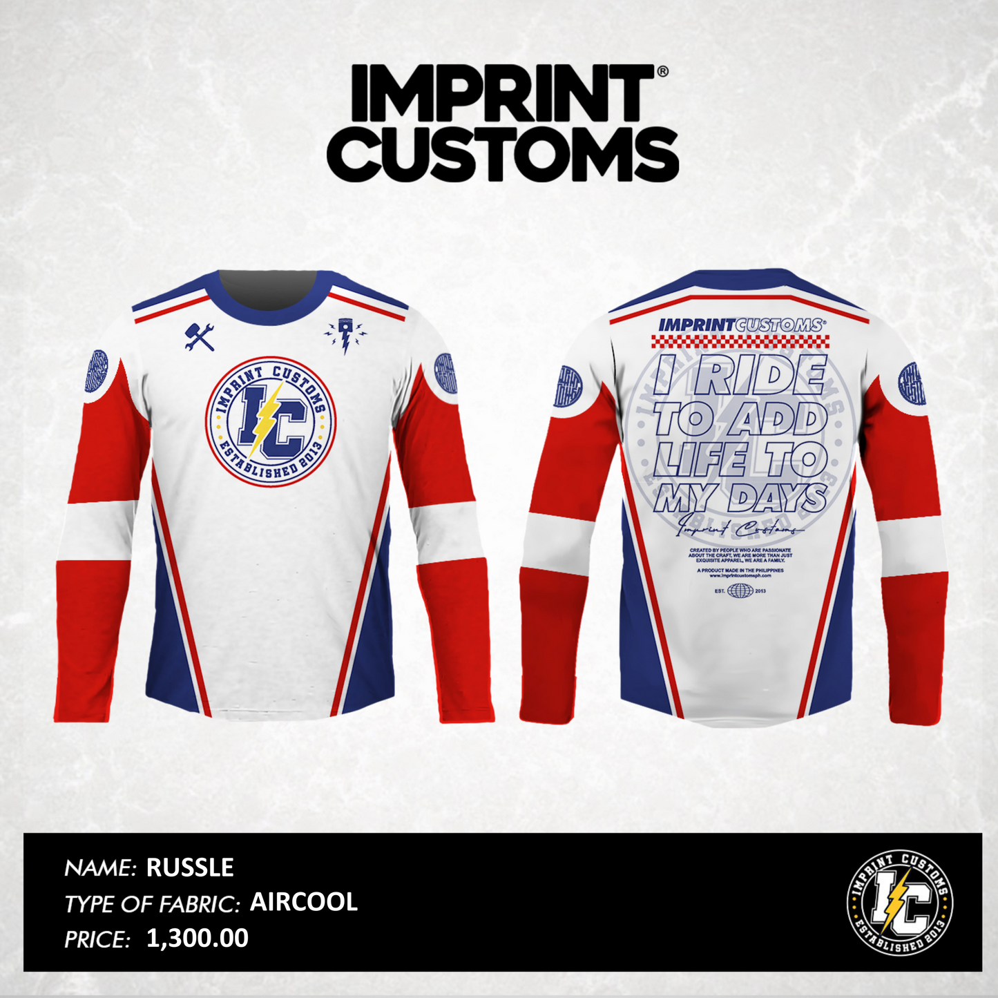 IMPRINT CUSTOMS - RUSSEL RIDING JERSEY