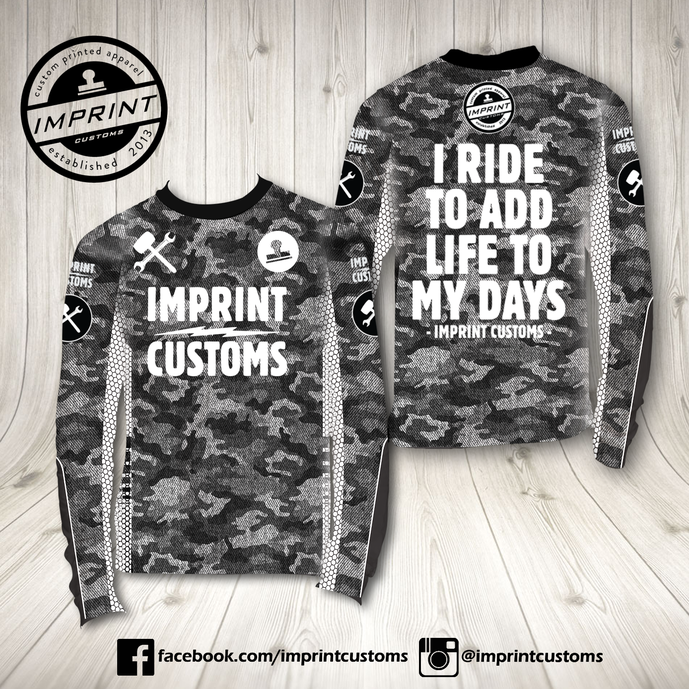 Imprint Customs - LightCamo Riding Jersey