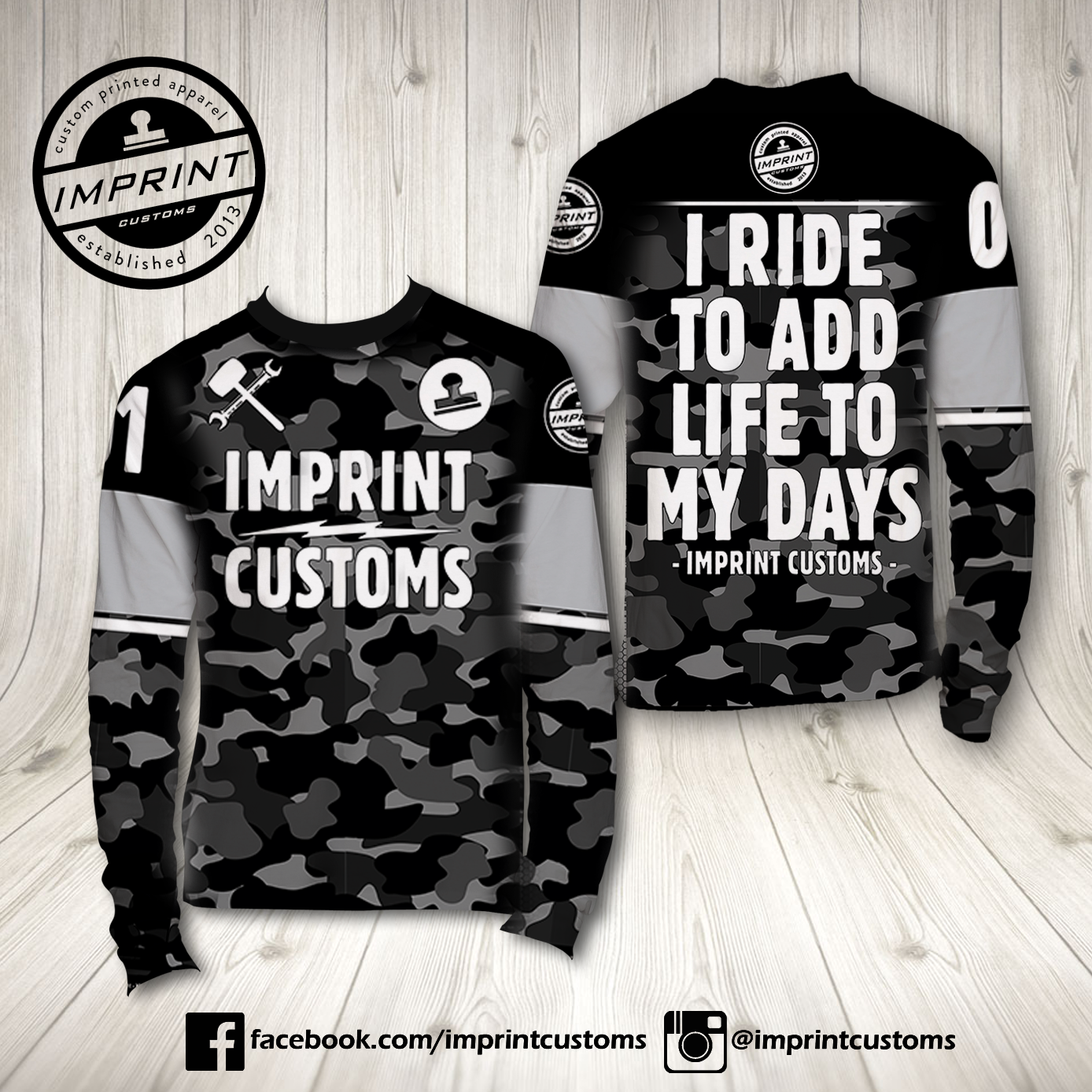 Imprint Customs - DarkCamo Riding Jersey