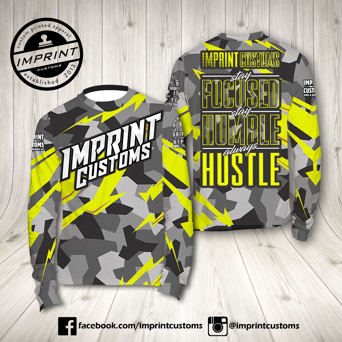 Imprint Customs - Neon Camo Riding Jersey