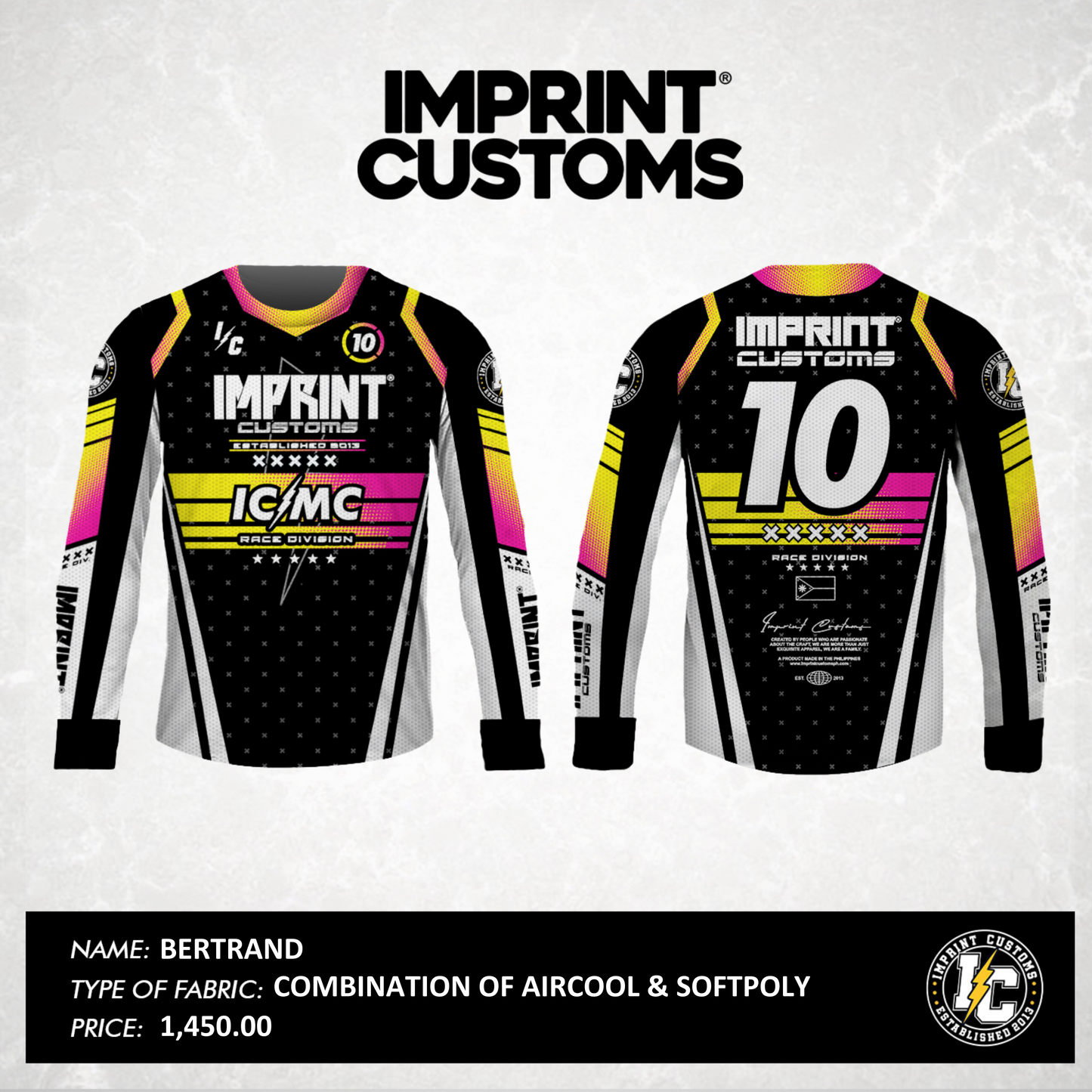 IMPRINT CUSTOMS - BERTRAND HYBRID RIDING JERSEY