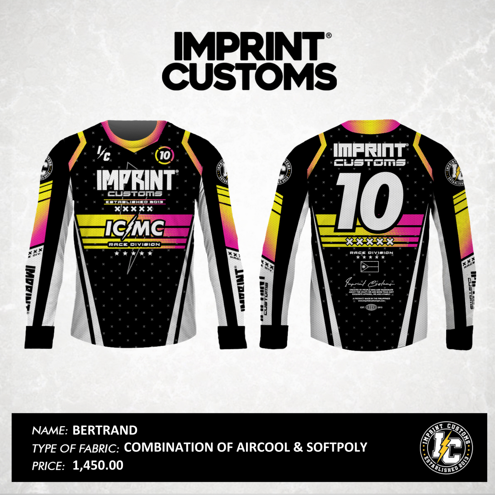 IMPRINT CUSTOMS BERTRAND HYBRID RIDING JERSEY Imprint Customs