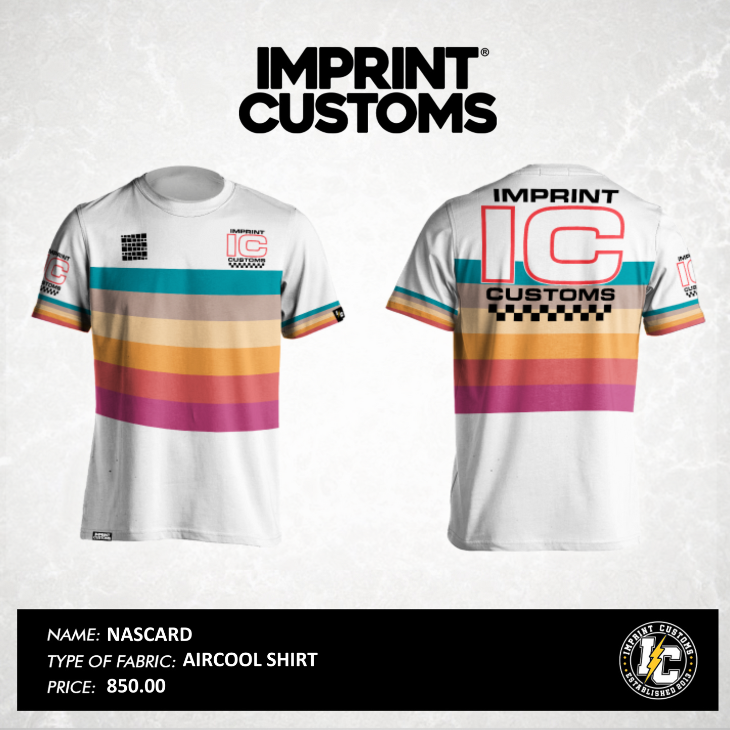 IMPRINT CUSTOMS - NASCARD AIRCOOL SHIRT