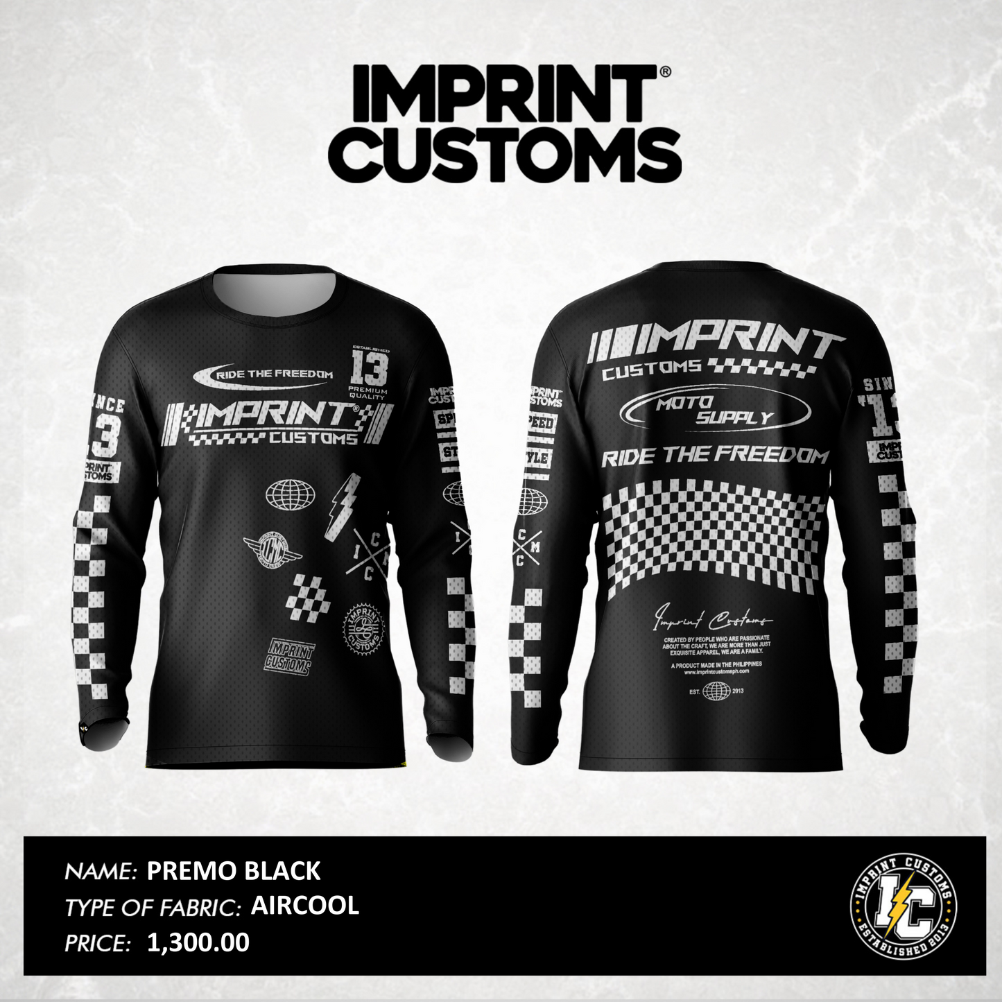 IMPRINT CUSTOMS - PREMO BLACK RIDING JERSEY