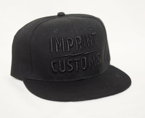 Imprint Customs - Snapback cap with 3D Embroidered Black logo